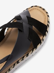 Black Forever Comfort® Extra Wide Fit Sports Crossover Wedges - Image 4 of 4