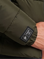 Superdry Dark Moss Hooded Mens Sports Puffer Jacket - Image 5 of 6