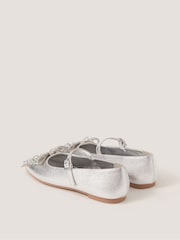 Monsoon Silver Gemstone Bow Ballet Flats - Image 3 of 3