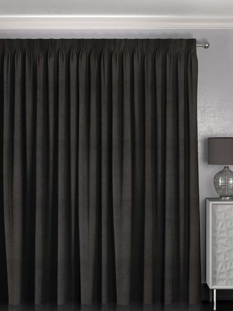 Ebony Black Paso Made To Measure Curtains - Image 2 of 9
