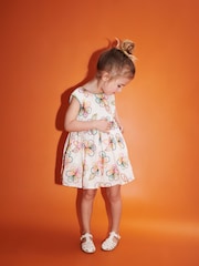 Pink/Green Embroidered Cotton Dress (3mths-8yrs) - Image 3 of 8
