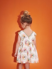 Pink/Green Embroidered Cotton Dress (3mths-8yrs) - Image 4 of 8