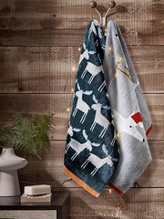 Scion Blue Marty Moose Bath Towel - Image 2 of 3