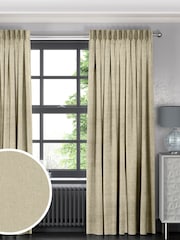 Oyster Natural Harvi Made To Measure Curtains - Image 1 of 9
