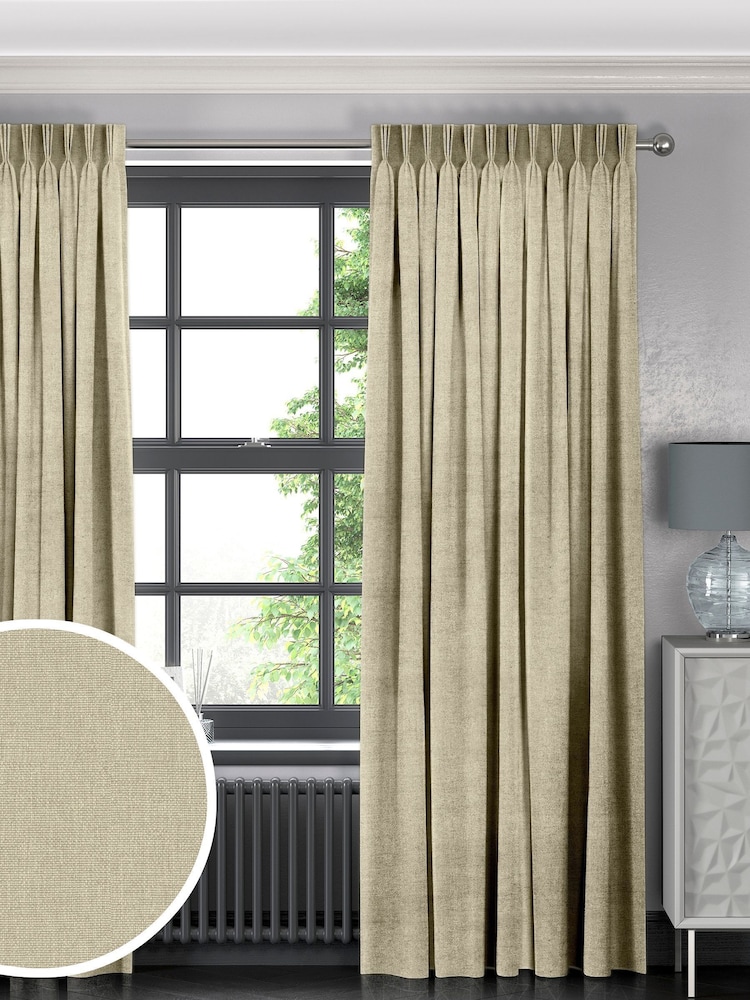 Oyster Natural Harvi Made To Measure Curtains - Image 1 of 9 Oyster Natural Harvi Made To Measure Curtains - Image 1 of 9