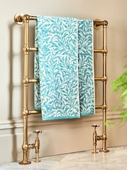 Clarke & Clarke Teal Blue William Morris Willow Boughs 100% Cotton Velour Towel - Image 1 of 2