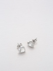 Ted Baker Silver Tone HAN: Crystal Heart Earrings - Image 1 of 11