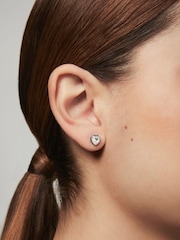 Ted Baker Silver Tone HAN: Crystal Heart Earrings - Image 10 of 11