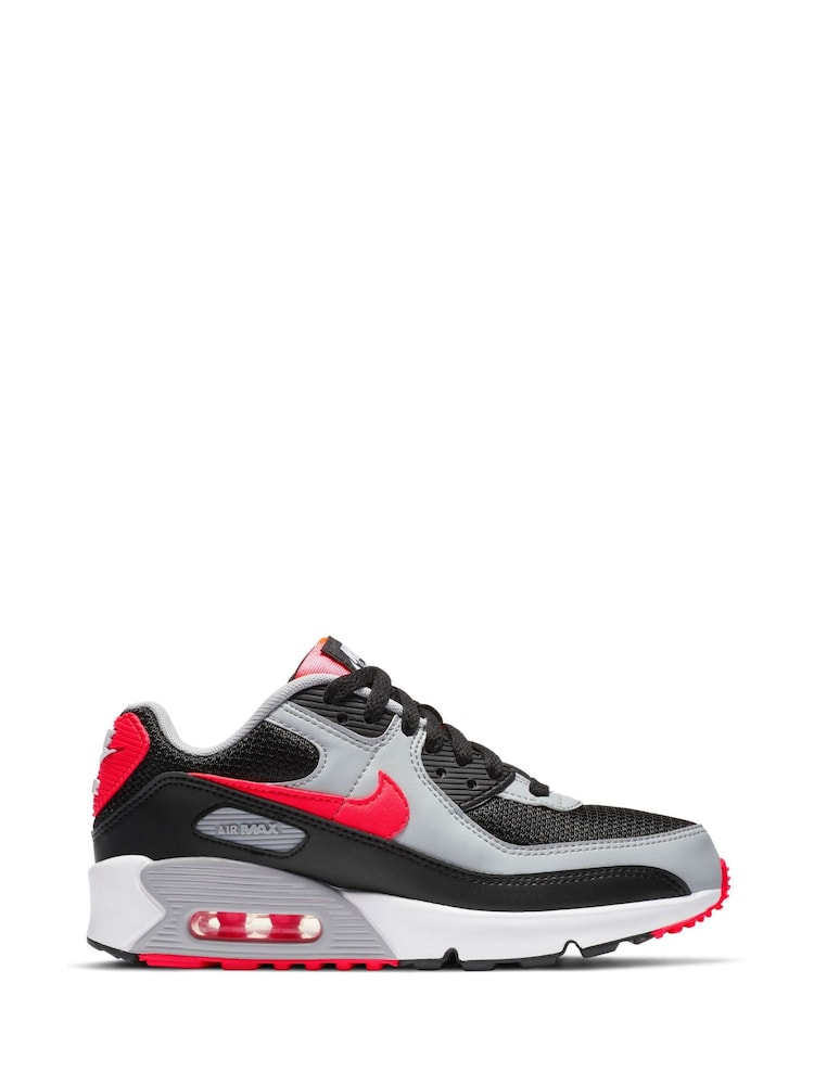 Grau & Rot - Nike Air Max 90 Turnschuhe für Jugendliche - Bild 1 von 8 Grau & Rot - Nike Air Max 90 Turnschuhe für Jugendliche - Bild 1 von 8