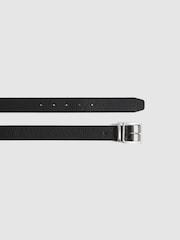 Reiss Black Cooper Grained Leather Belt - Image 6 of 7