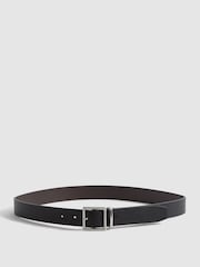 Reiss Black Cooper Grained Leather Belt - Image 7 of 7