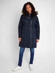 JoJo Maman Bébé Navy Blue 5-in-1 All Seasons Maternity Parka - Image 1 of 10