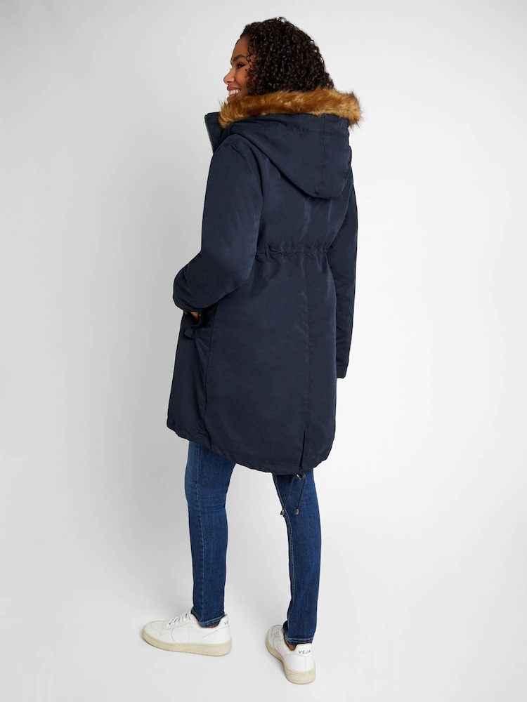 JoJo Maman Bébé Navy Blue 5-in-1 All Seasons Maternity Parka - Image 2 of 10