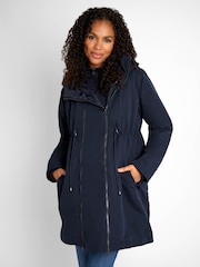 JoJo Maman Bébé Navy Blue 5-in-1 All Seasons Maternity Parka - Image 8 of 10