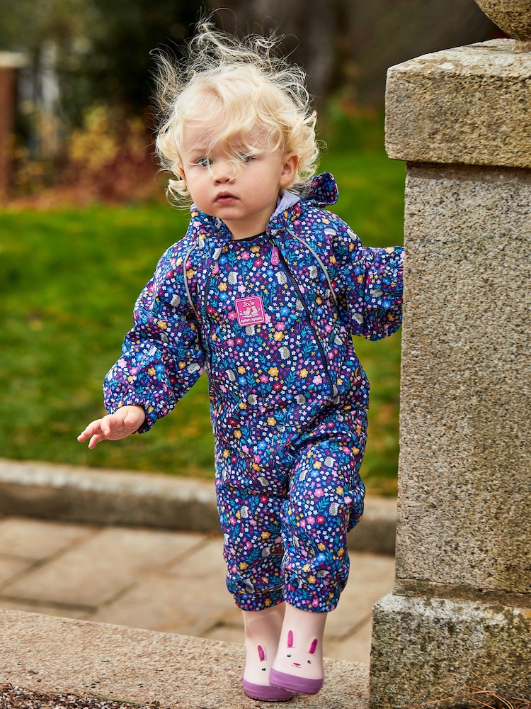 أزرق كحلي غابة - JoJo Maman Bébé Pack Away Waterproof Puddlesuit - صورة 1 من 5