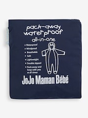 أزرق كحلي غابة - JoJo Maman Bébé Pack Away Waterproof Puddlesuit - صورة 5 من 5