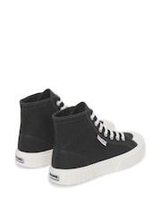 Superga 2696 Stripe Black Trainers - Image 2 of 4