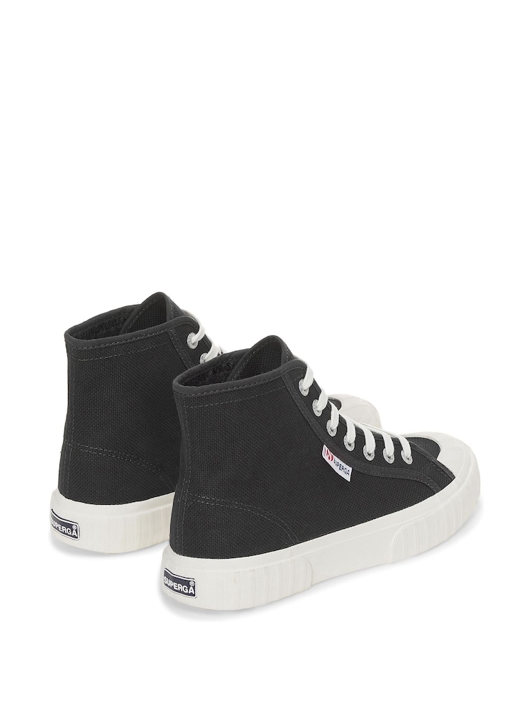 Superga 2696 Stripe Black Trainers - Image 2 of 4