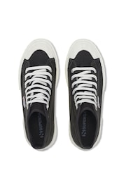 Superga 2696 Stripe Black Trainers - Image 3 of 4