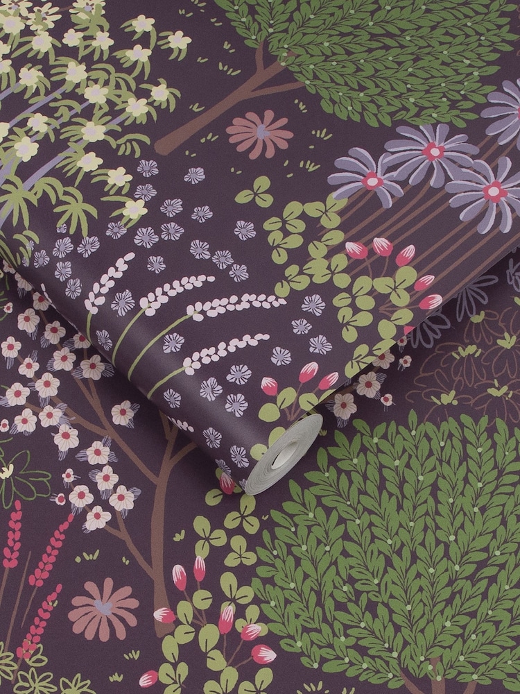Graham & Brown Purple Fable Plum 10M Wallpaper - Image 3 of 3 Graham & Brown Purple Fable Plum 10M Wallpaper - Image 3 of 3