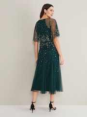 Phase Eight Grey Lumi Short Tulle Beaded Dress - Image 3 of 7