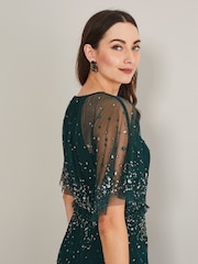 Phase Eight Grey Lumi Short Tulle Beaded Dress - Image 4 of 7