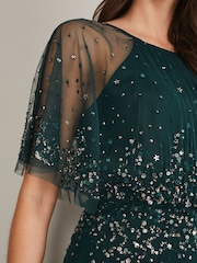 Phase Eight Grey Lumi Short Tulle Beaded Dress - Image 6 of 7