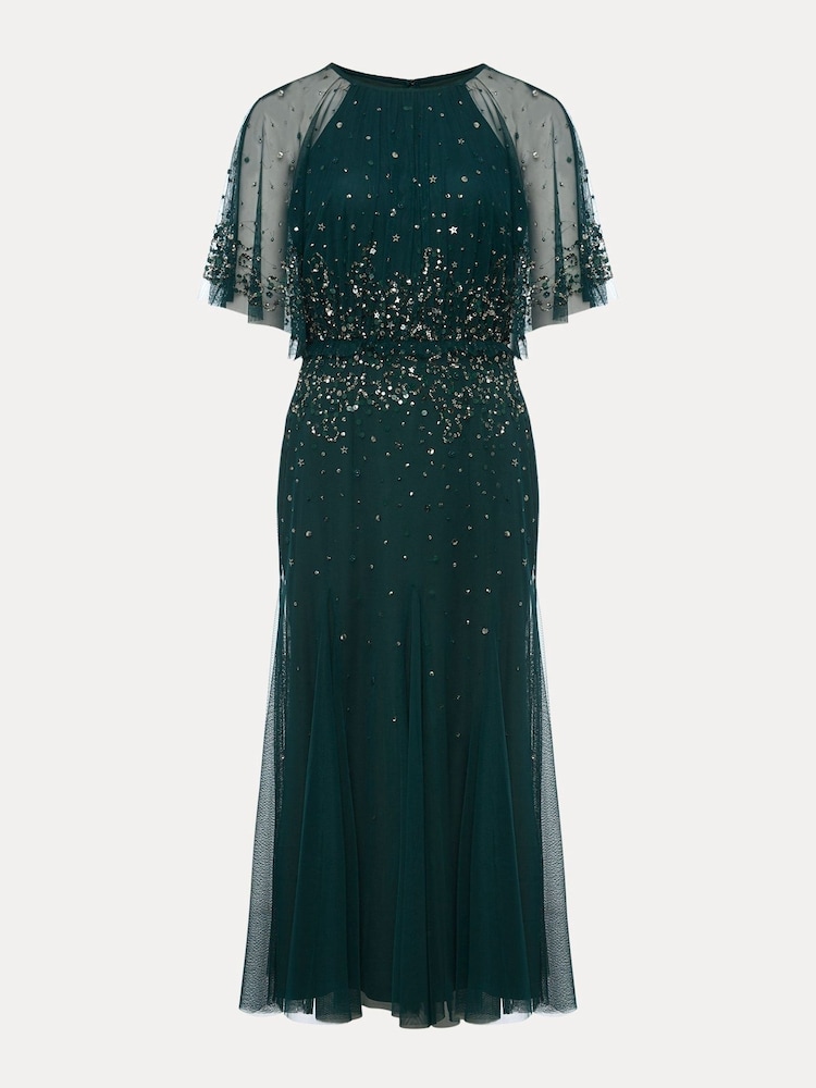 Phase Eight Grey Lumi Short Tulle Beaded Dress - Image 7 of 7