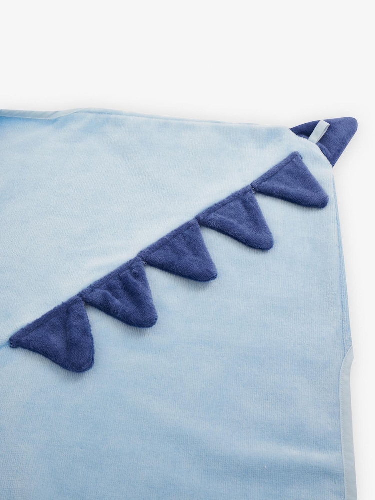 JoJo Maman Bébé Blue Dino Character Hooded Towel - Image 4 of 4 JoJo Maman Bébé Blue Dino Character Hooded Towel - Image 4 of 4