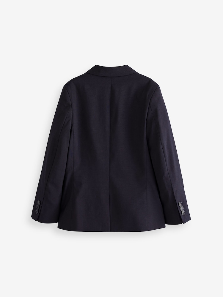 Navy Blue Premium Wool Suit Jacket (4-16yrs) - Image 2 of 5 Navy Blue Premium Wool Suit Jacket (4-16yrs) - Image 2 of 5
