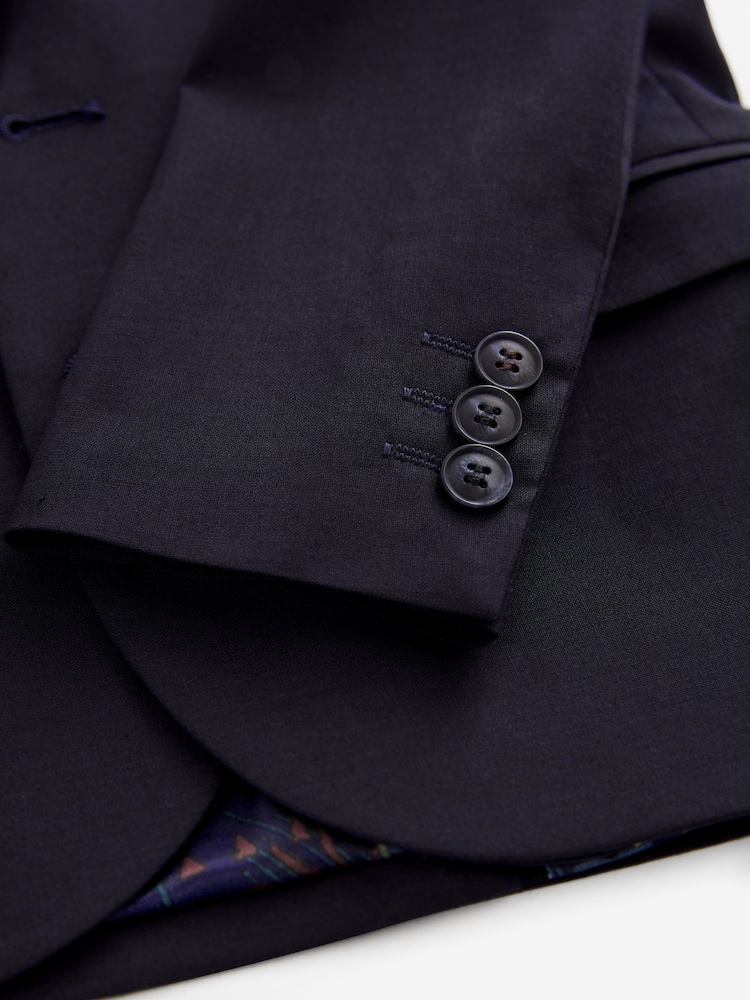 Navy Blue Premium Wool Suit Jacket (4-16yrs) - Image 5 of 5 Navy Blue Premium Wool Suit Jacket (4-16yrs) - Image 5 of 5