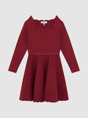Reiss Berry Marnie Square Neck Knitted Dress - Image 1 of 2