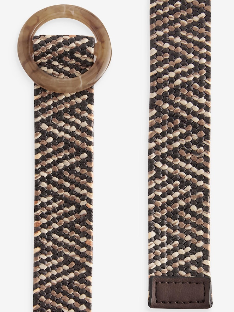 Brown Skinny Raffia Belt - Image 4 of 4