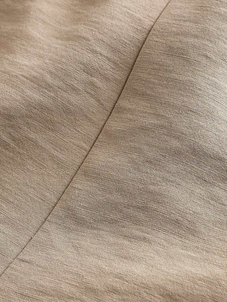 Mink Brown Tailored Seam Detail Midi Skirt - Image 6 of 6 Mink Brown Tailored Seam Detail Midi Skirt - Image 6 of 6