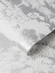 Graham & Brown White Meadow Frost 10M Wallpaper - Image 3 of 3