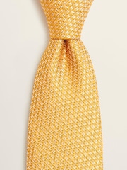 MOSS Yellow Textured Tie - Image 2 of 2