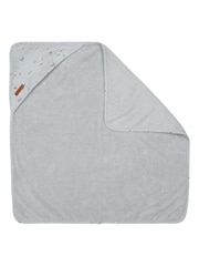 Little Dutch Blue Sailors Bay 100% Cotton Hooded Towel - Image 2 of 2