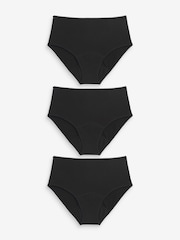 Black Full Brief Medium Flow Essential Period Knickers 3 Pack - Image 1 of 5