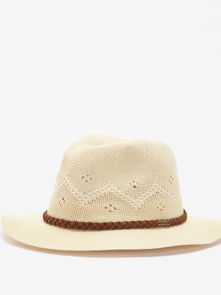Barbour® Cream Flowerdale Trilby Hat - Image 1 of 4 Barbour® Cream Flowerdale Trilby Hat - Image 1 of 4