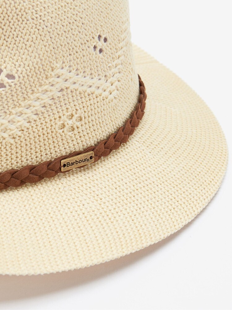 Barbour® Cream Flowerdale Trilby Hat - Image 4 of 4