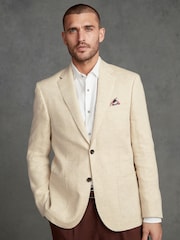 Stone Natural Signature Leomaster Linen Blazer - Image 1 of 13