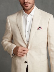 Stone Natural Signature Leomaster Linen Blazer - Image 5 of 13