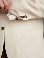 Stone Natural Signature Leomaster Linen Blazer - Image 7 of 13