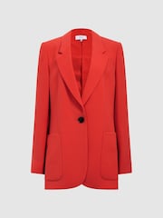 Reiss Coral Maia Single Breasted Split Sleeve Tailored Fit Blazer - Image 2 of 7