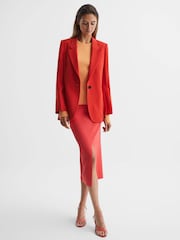 Reiss Coral Maia Single Breasted Split Sleeve Tailored Fit Blazer - Image 6 of 7