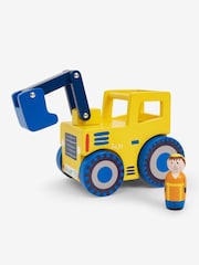 JoJo Maman Bébé Yellow Wooden Digger Toy - Image 2 of 9