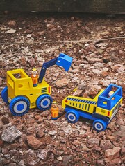 JoJo Maman Bébé Yellow Wooden Digger Toy - Image 6 of 9