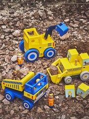JoJo Maman Bébé Yellow Wooden Digger Toy - Image 8 of 9