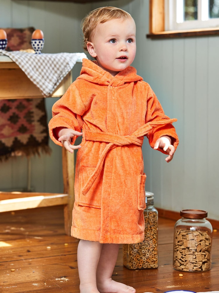 Rostorange - JoJo Maman Bébé Frottee-Bademantel aus Baumwolle - Bild 1 von 6 Rostorange - JoJo Maman Bébé Frottee-Bademantel aus Baumwolle - Bild 1 von 6
