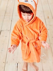 JoJo Maman Bébé Rust Fox Cotton Towelling Robe - Image 3 of 6